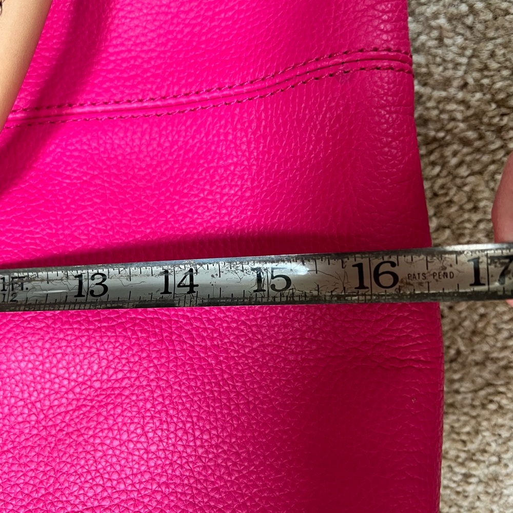 Tommy Hilfiger Hot Pink Leather Tote Bag - Picture 9 of 11